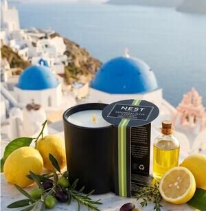 NEST New York SANTORINI OLIVE & CITRON Scented Candle - 0.95 oz - NEW